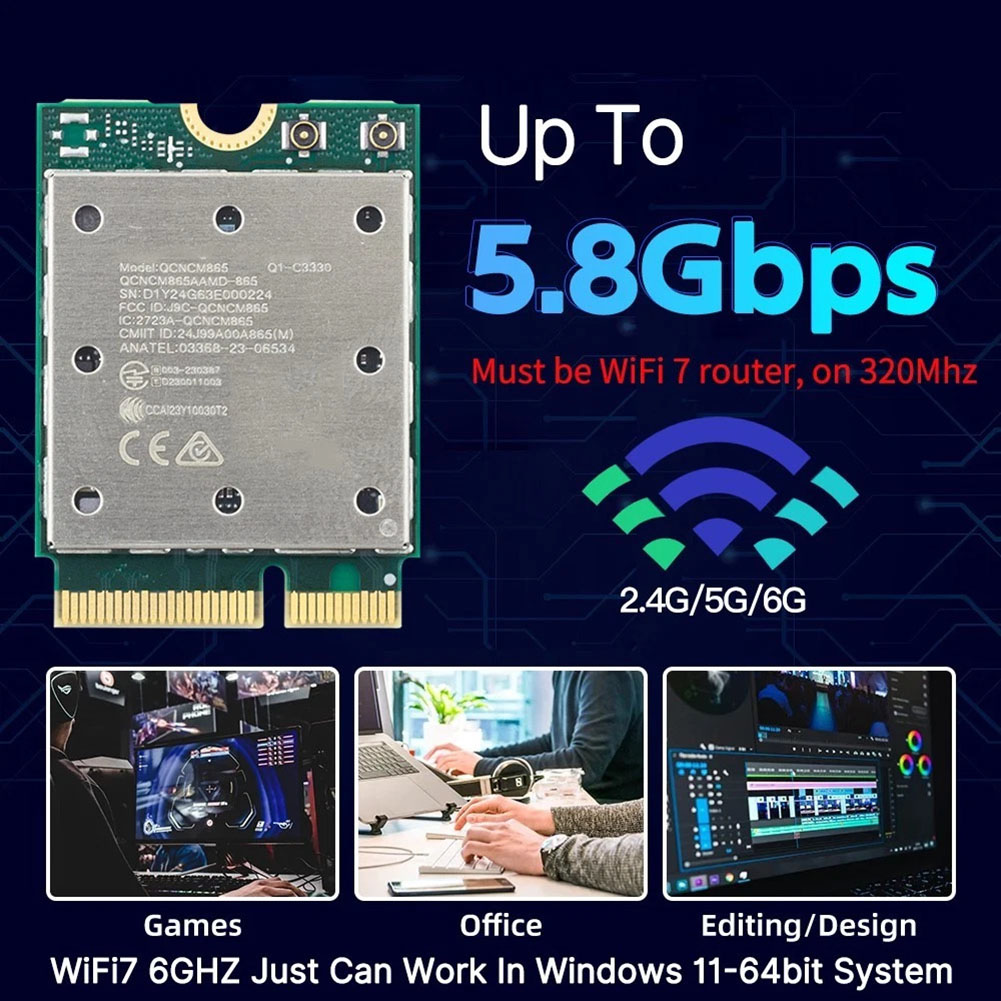 WiFi 7 QCNCM865 M.2 Adaptor Ja - Woodworking Network ulasan dan harga