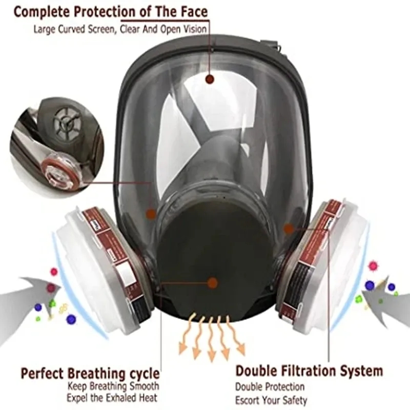 Masker Gas Ukuran Besar 6800 R - Woodworking Respirator ulasan dan harga
