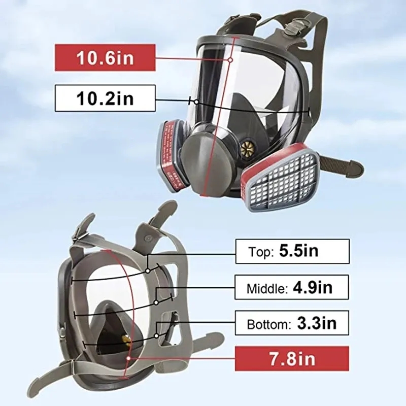 Masker Gas Ukuran Besar 6800 R - Woodworking Respirator ulasan dan harga